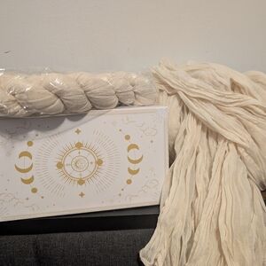 Beige Tablecloth Runner, 10FT Cheese Cloth Table Runner For Decor.